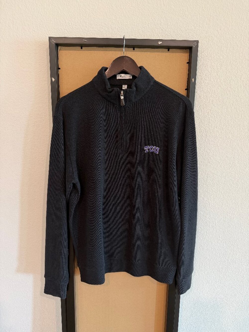 Peter Millar Charcoal TCU 1/4 Zip Pullover